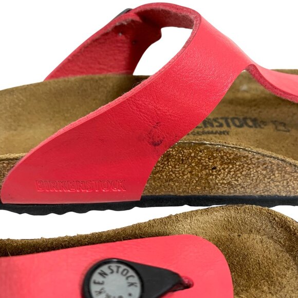BIRKENSTOCK Womens Gizeh Sandals Birko Flor Size EU 39 Graceful Raspberry EUC - Picture 7 of 8